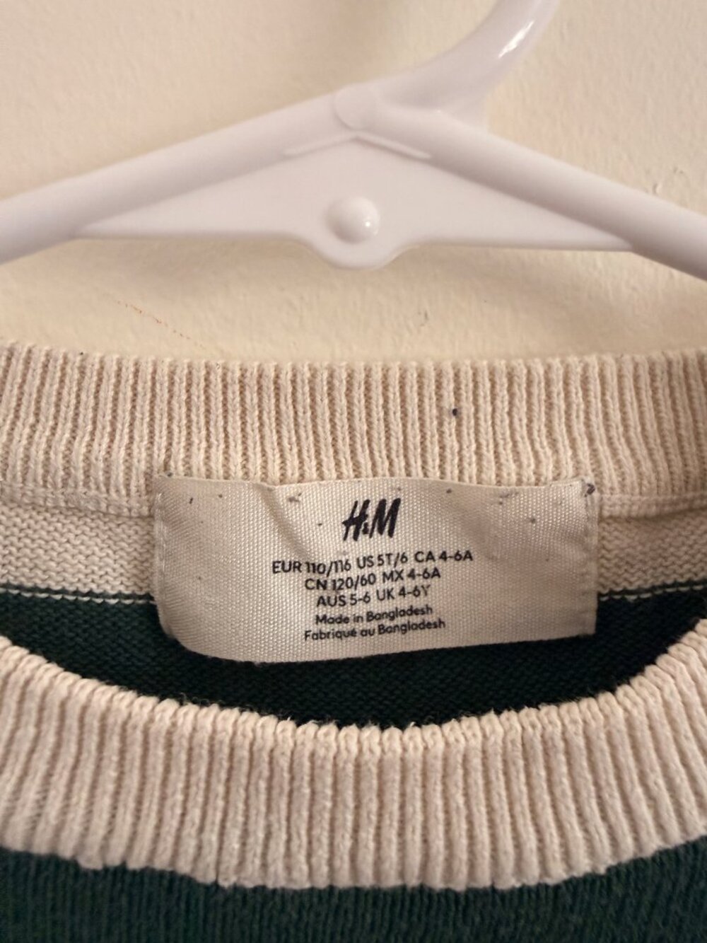 H&M Jaquard-Knit Cotton Sweater Size 4-6Y - Picture 3 of 3